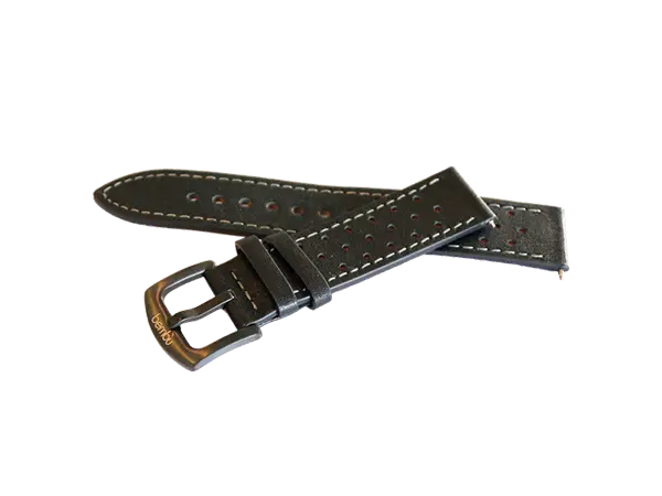 Leder Uhrband, schwarz-braun